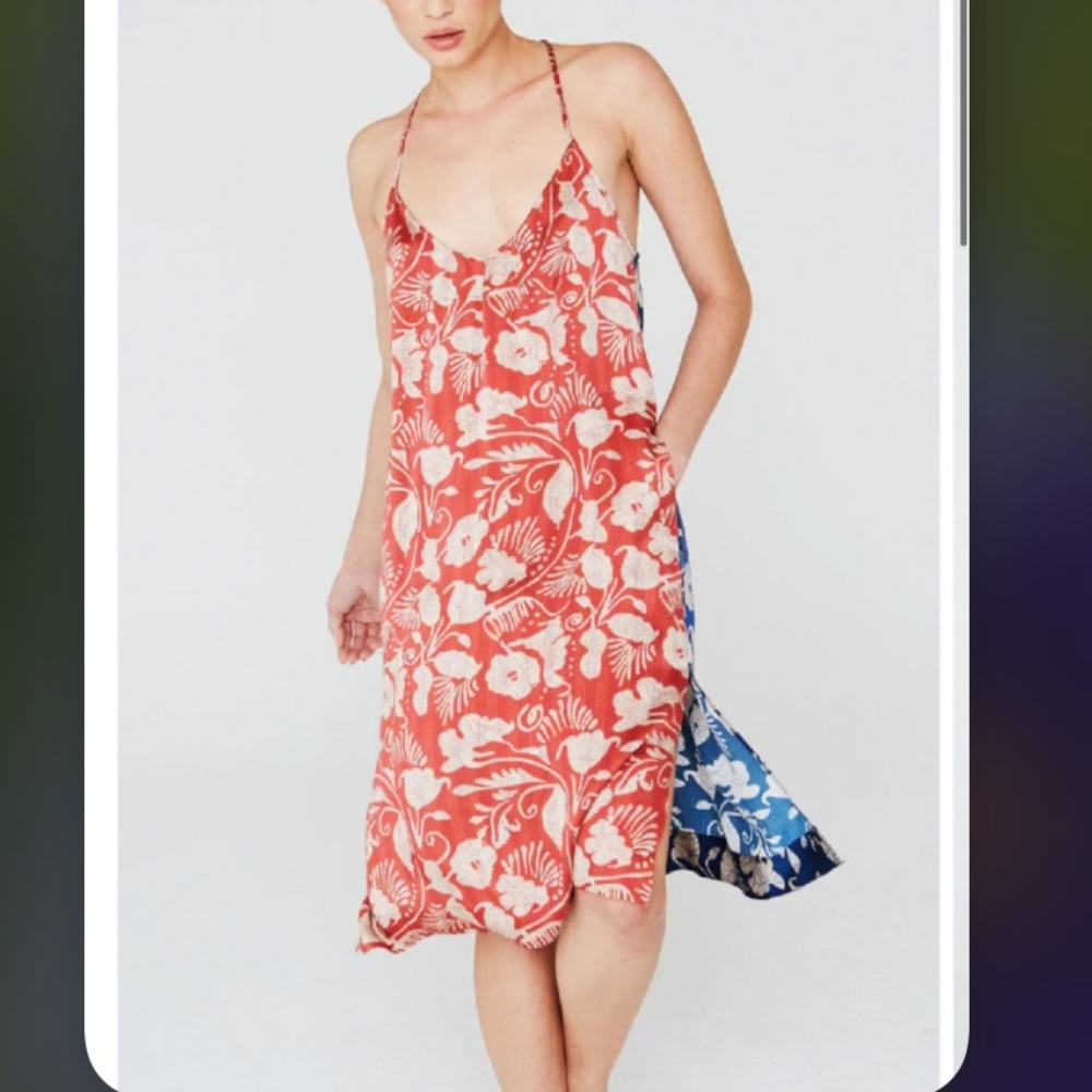 La Boheme Nova Silk Dress in Deco Floral Print